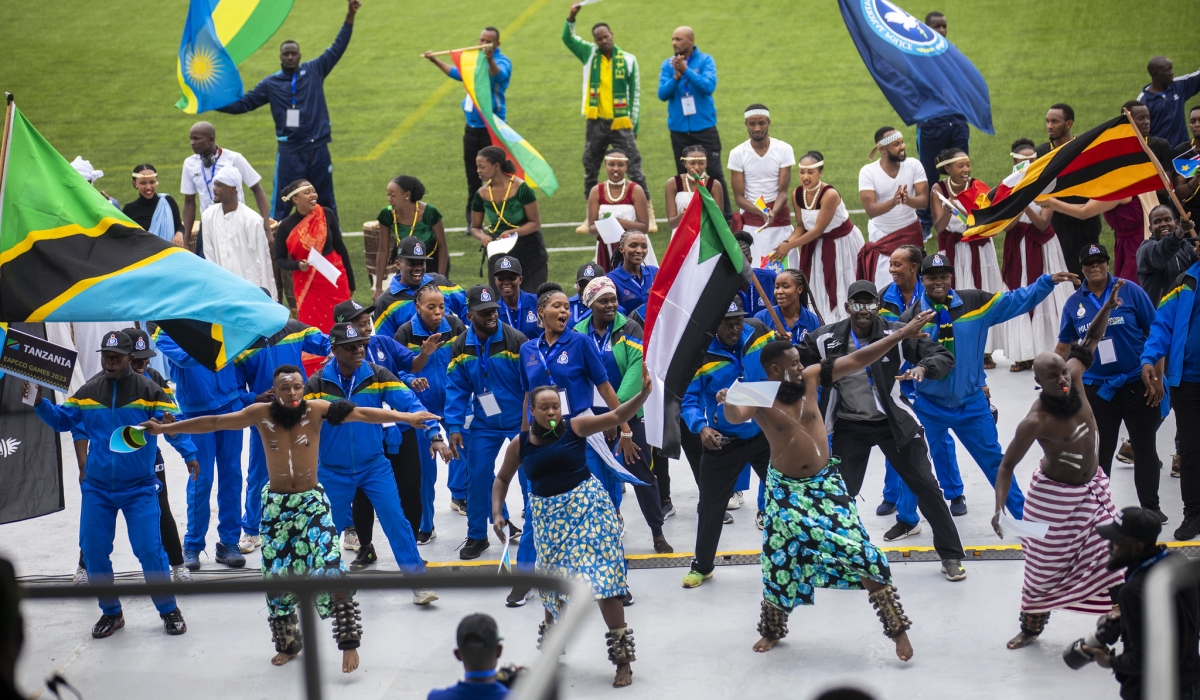 Participants from regional countries during the official opening of the fourth edition of EAPCCO games at Kigali Pele Stadium  on Tuesday, March 21.EAPCCO Games will bring together a total of 1,114 athletes from 85 teams including 55 men’s teams and 28 women teams. All photos by Olivier Mugwiza