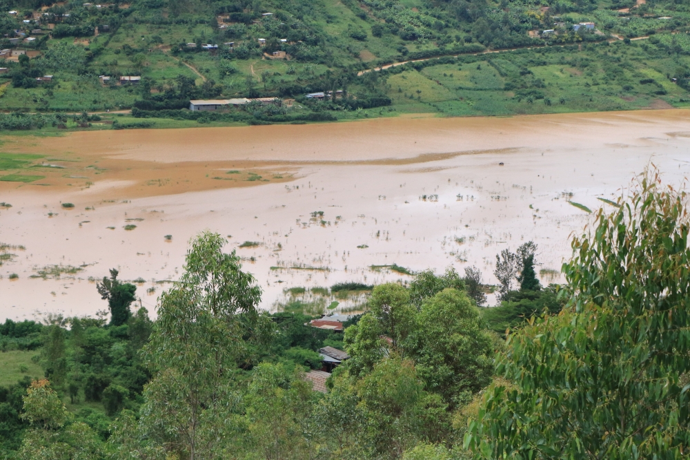A flooded wetland where different crops were totally damaged at Masaka in Kicukiro in April 2022.