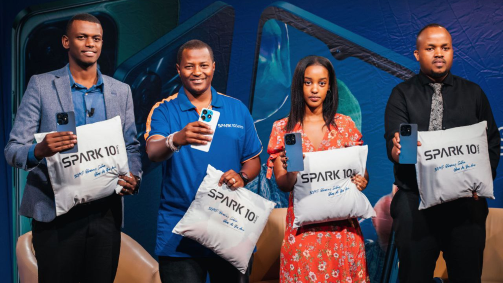 TECNO Mobile Rwanda on March 24 introduced a new phone series, Spark 10. Courtesy photos