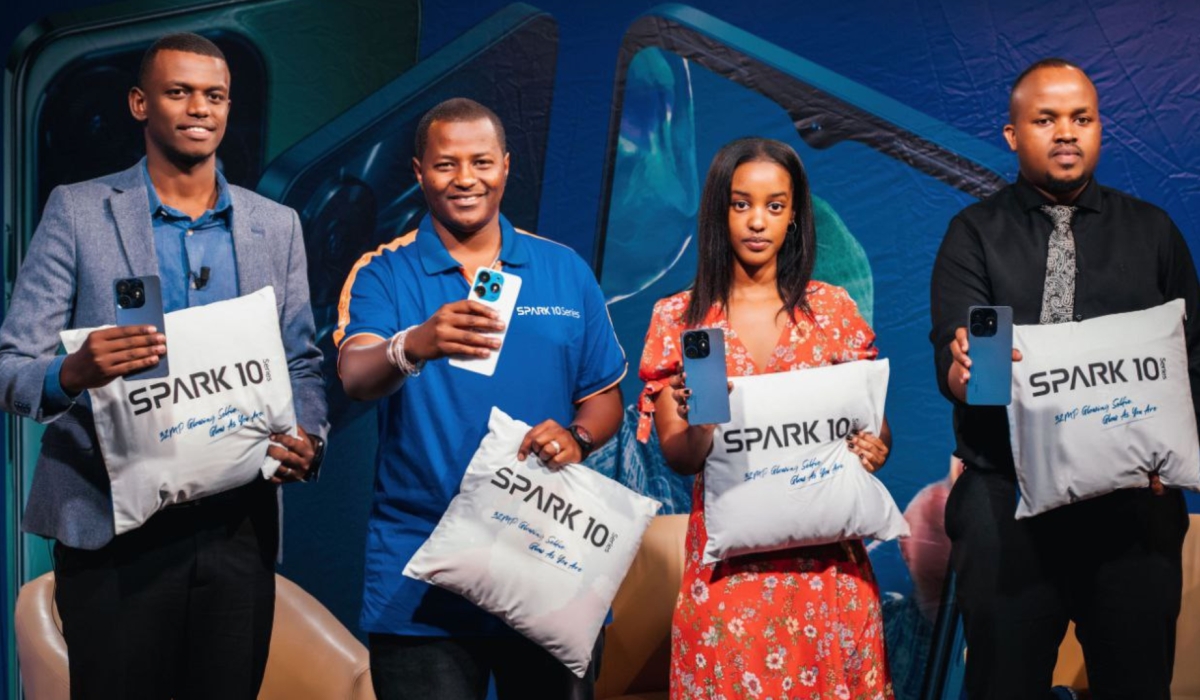 TECNO Mobile Rwanda on March 24 introduced a new phone series, Spark 10. Courtesy photos