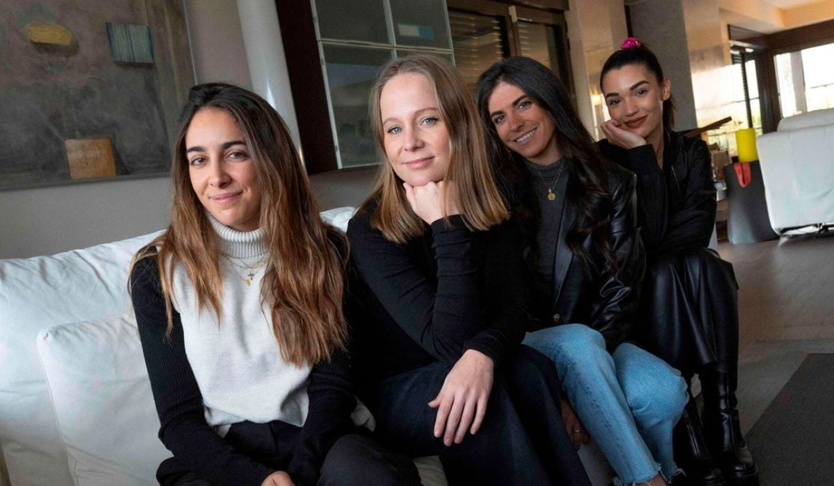 L-R: Founders of TikTok account &#039;ac2ality&#039; Daniela McArena Alvarez, Gabriela Campbell, Maria Murillo Sanchis and Paula Munoz Soriano in Las Rozas near Madrid on February 8, 2023.They are part of an army of youth making content about current events which draw more viewers on social media than videos by traditional media with more resources. PHOTO: AFP