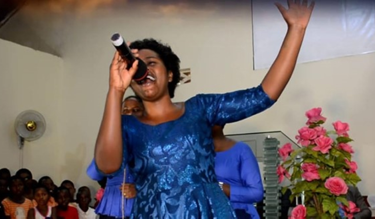 Sister Yvonne during worship in church. Courtesy photo