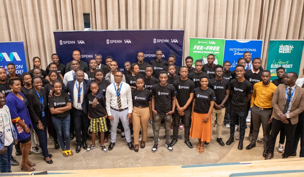 A group photo of the participants as SPENN Rwanda welcomed students  at their Head Offices located at Norrsken premises to educate them about financial literacy on March 28. Dan Gatsinzi