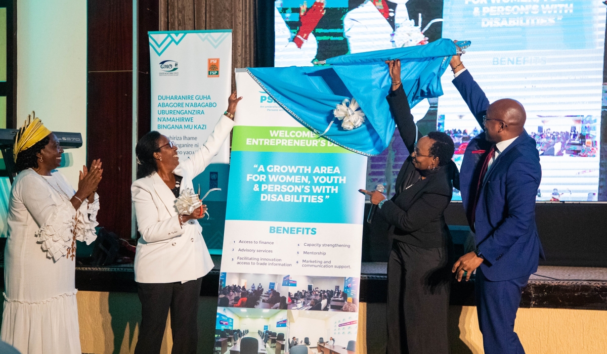 Officials unveil the document as  Rwanda  launches the first-ever National Gender Standards in Kigali on March 30. Photo by Dan Gatsinzi