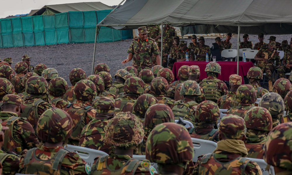 The Commander of EACRF, Maj Gen Jeff Nyagah, on March 29, visited Kenyan troops deployed at Kibati and Kibumba localities of eastern DR Congo and implored them to remain objective and focused in all assigned tasks including protection of civilians, opening up of the main supply route and humanitarian assistance.