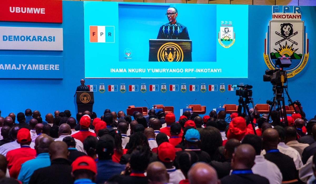 President Paul Kagame addressing the 16th National Congress of RPF-Inkotanyi