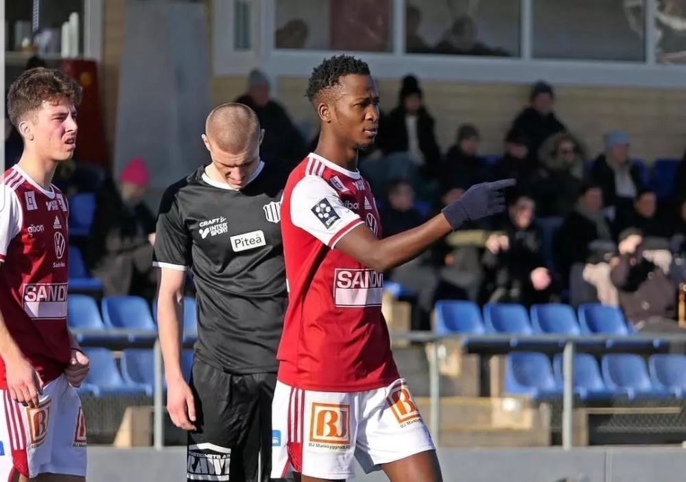 Sandviken IF new signing Lague Byiringiro could be out for a month after sustaining an injury.Courtesy