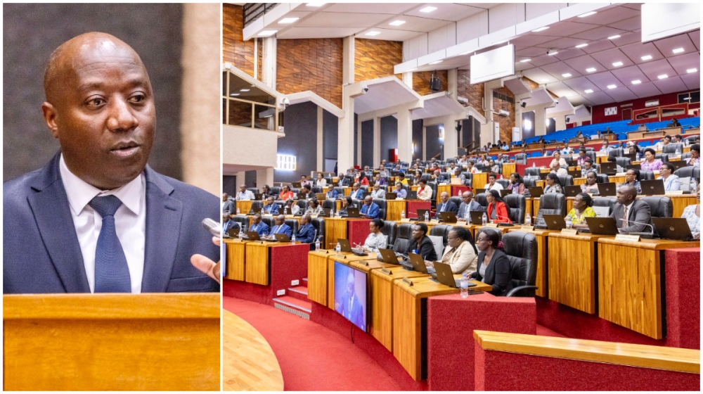 Prime Minister Edouard Ngirente presents to Parliament, both chambers, the government efforts for agriculture sector transformation and food security on Monday, April 3. Courtesy