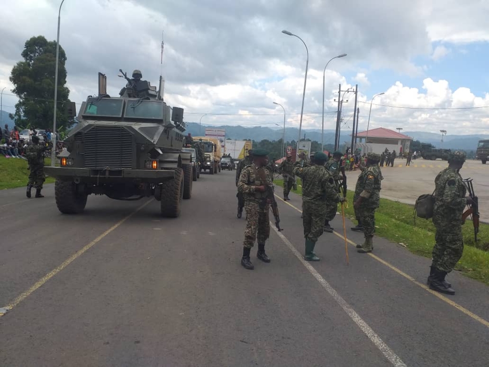 The Uganda contingent of the East African Community Regional Force, on April 2, officially occupied areas of Bunagana in eastern DR Congo after M23 rebels left the area.