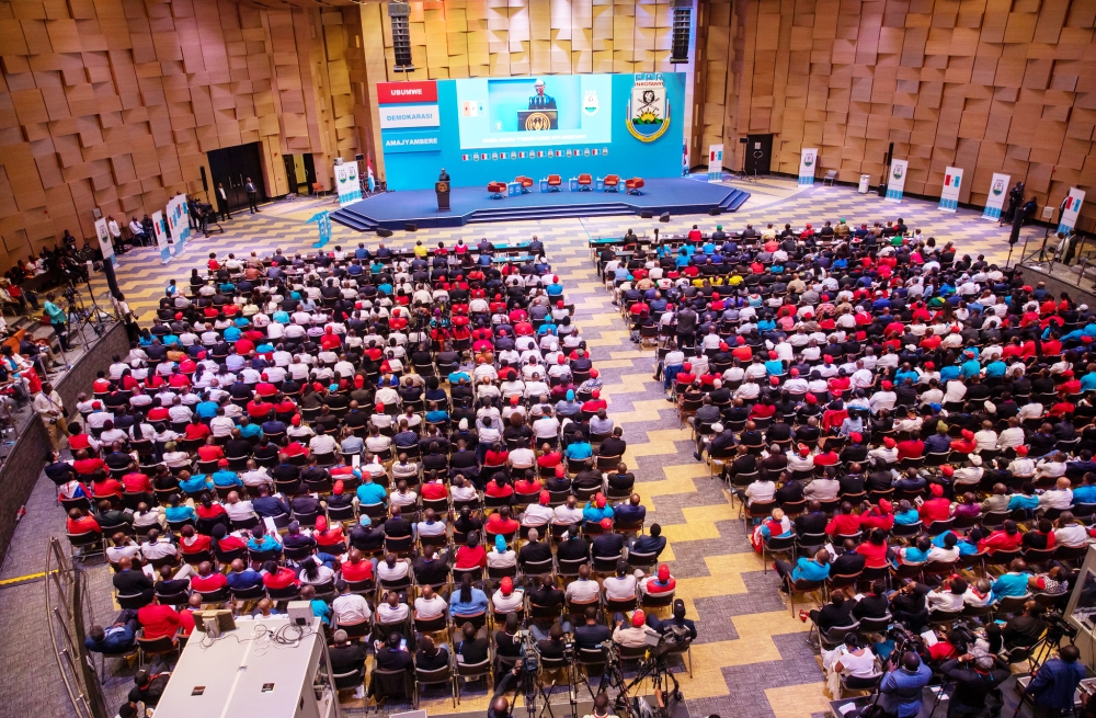 The RPF-Inkotanyi members follow President Kagame&#039;s remarks during the 16th National Congress on April 2. Photo by  Olivier Mugwiza