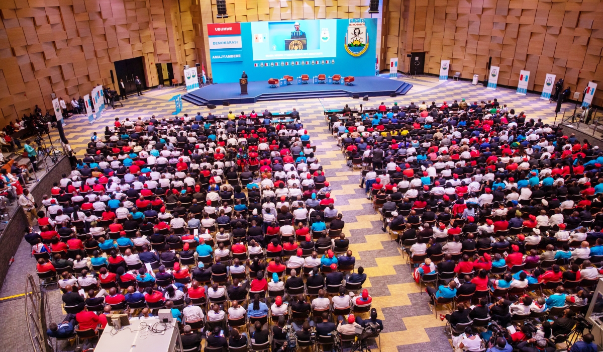 The RPF-Inkotanyi members follow President Kagame&#039;s remarks during the 16th National Congress on April 2. Photo by  Olivier Mugwiza