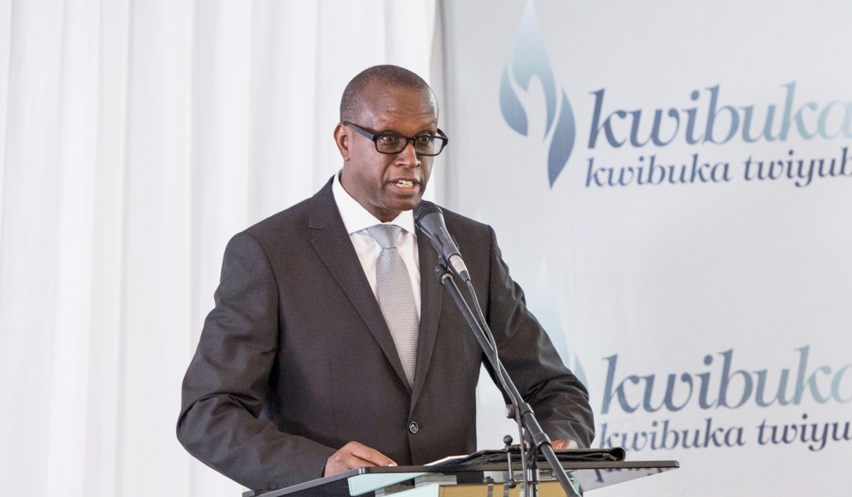 Minister of the Ministry of National Unity and Civic Engagement, Jean Damascene Bizimana. Courtesy