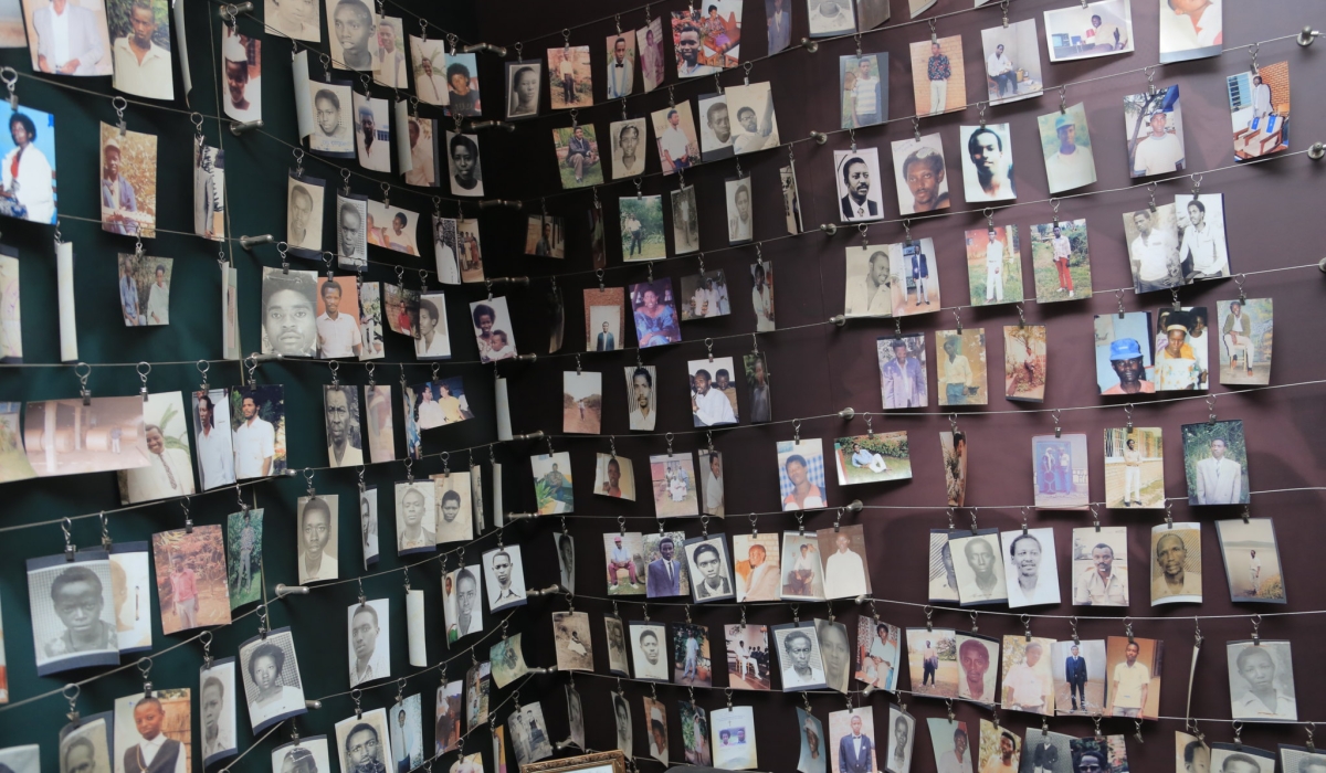 Photos of  victims at Kigali Genocide Memorial&#039;s permanent exhibitions that give insights into the causes and consequences of the Genocide against the Tutsi. Sam Ngendahimana
