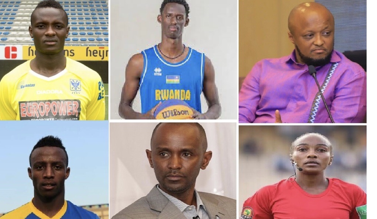 A collage of athletes who shared messages of solidarity as Rwandans commemorate the Genocide against the Tutsi