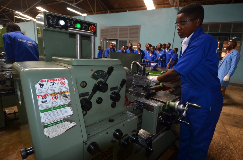Students during practical exercises. Rwanda TVET Board (RTB) has raised concerns over the high cost of electricity. Sam