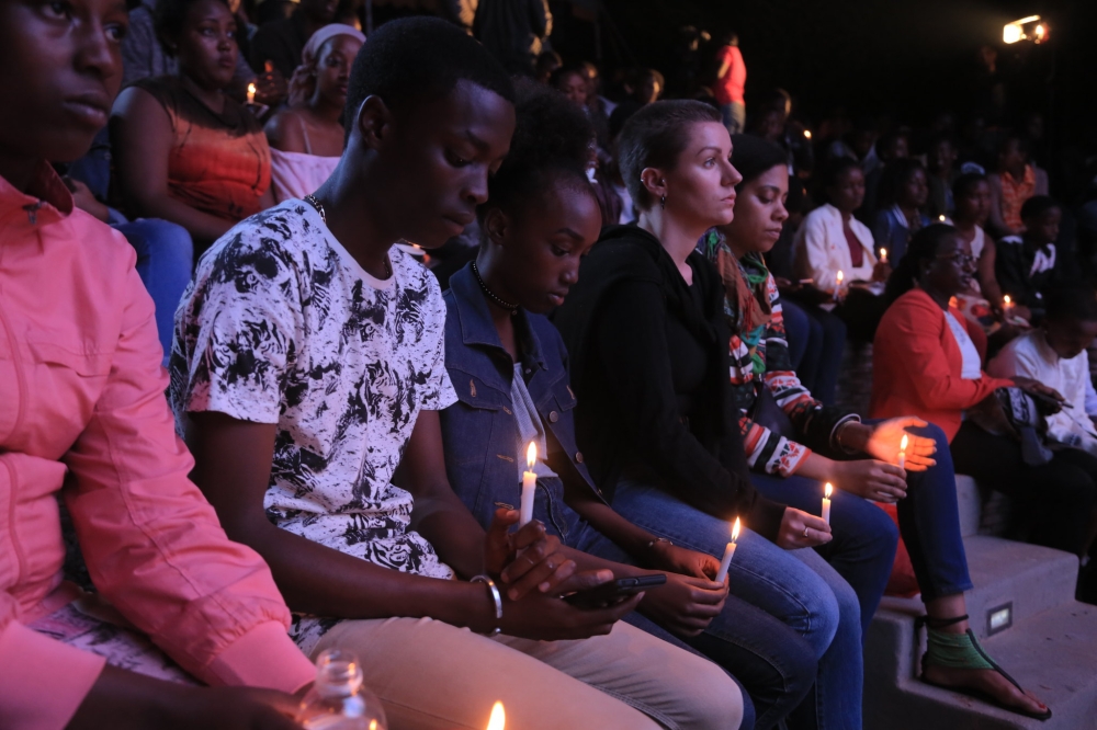 Some youth while commemorating the Genocide against the Tutsi at Kigali Genocide Memorial. Sam Ngendahimana