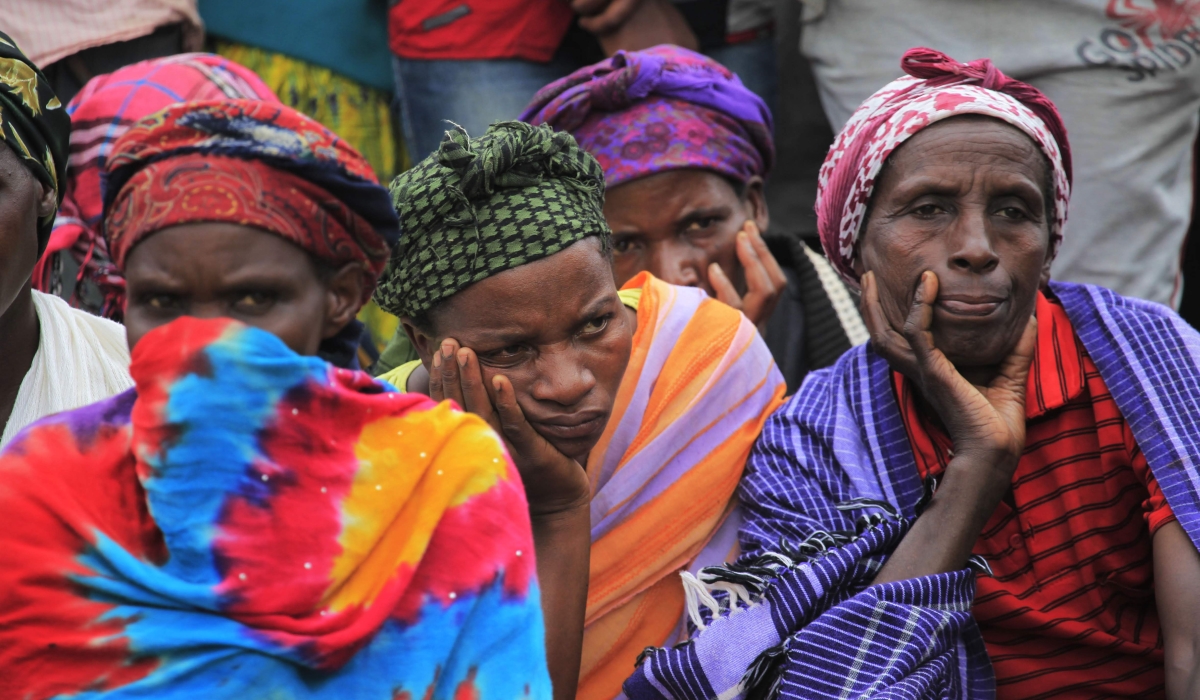 Mourners during the commemoration of the Genocide at Murambi Genocide Memorial. Sam Ngendahimana