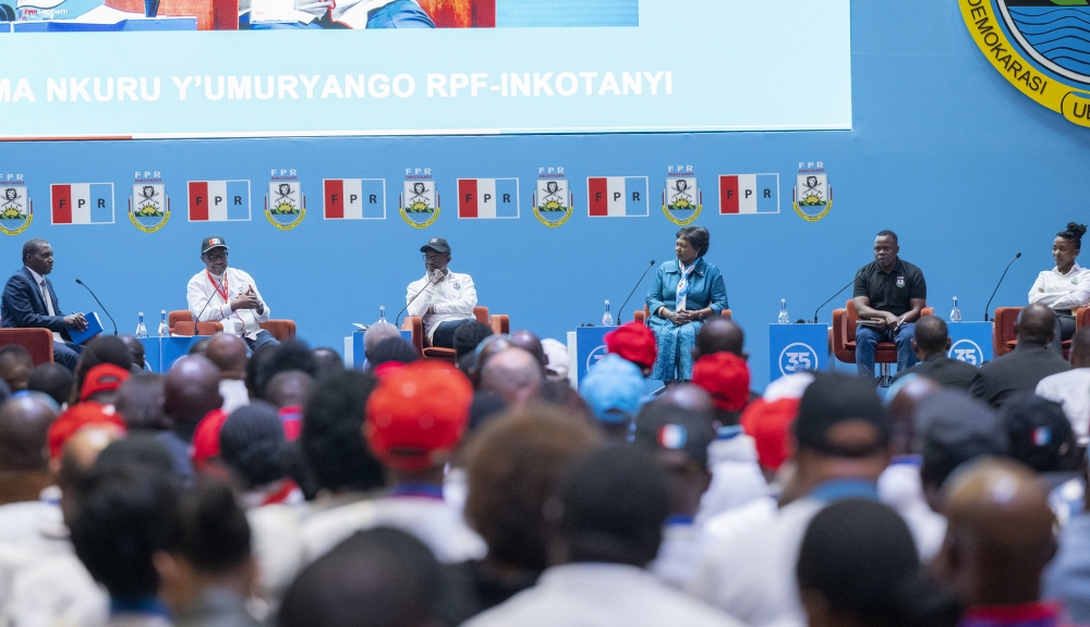 A panel discussion during the RPF-Inkotanyi&#039;s 16th National Congress at Intare Conference Arena on Sunday , April 2. Photo by Village Urugwiro
