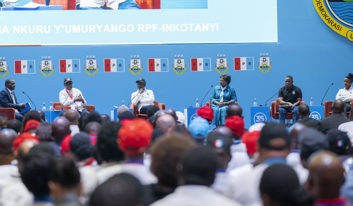 A panel discussion during the RPF-Inkotanyi&#039;s 16th National Congress at Intare Conference Arena on Sunday , April 2. Photo by Village Urugwiro