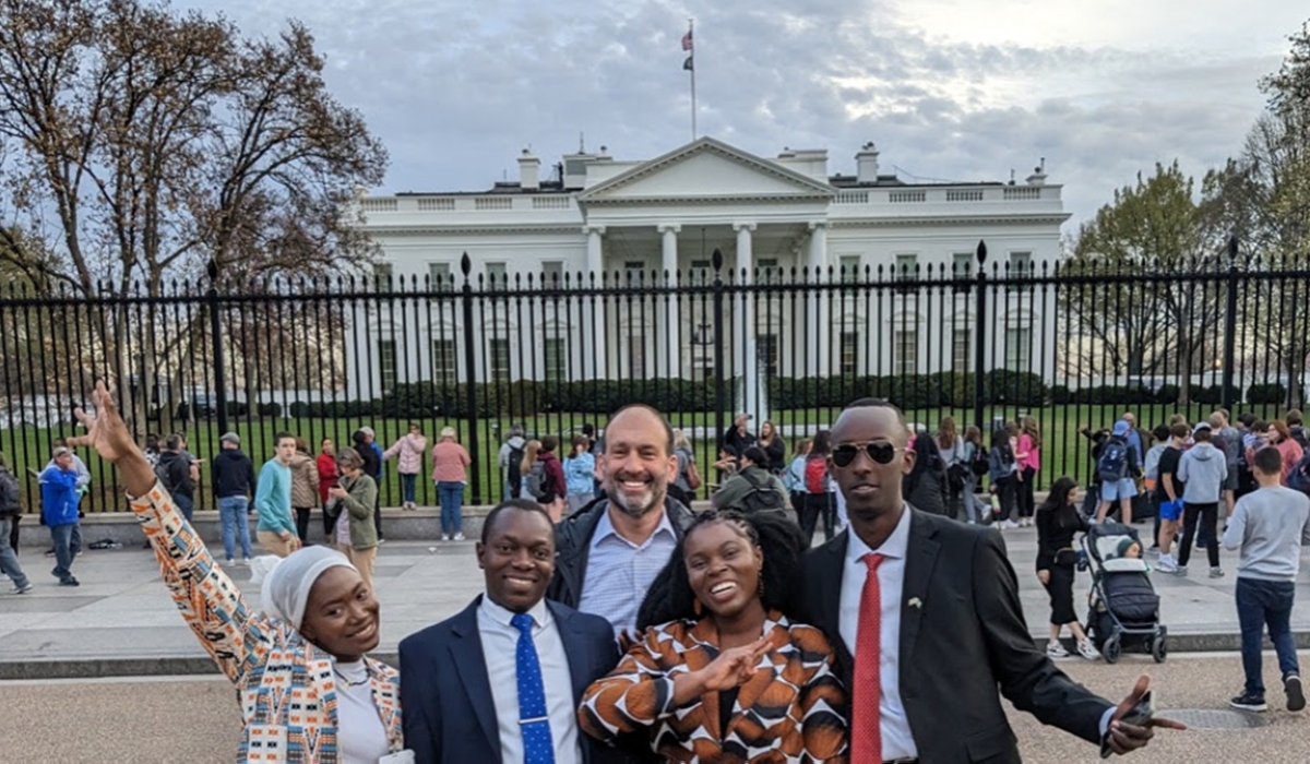 Students from the African Leadership University - Alice Ballo Dyonah (Côte d&#039;Ivoire), Isaac Odhiambo (Kenya), Vivian Amah Ofre (Nigeria), and Mutijima Ali Noble (Rwanda) during their visit to the US.
