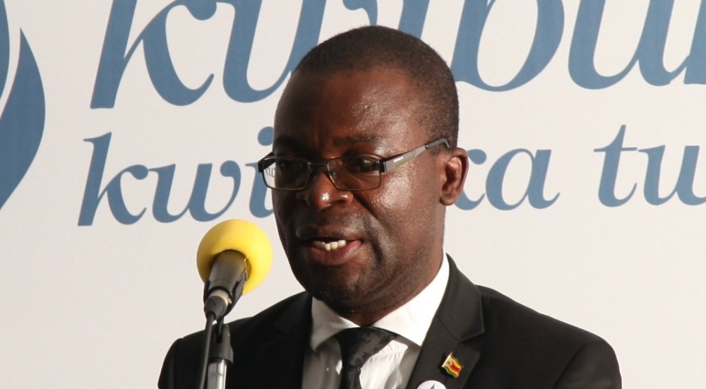Zimbabwe’s acting Minister of Foreign Affairs and International Trade, Professor Amon Murwira, speaking at the commemoration of the 1994 Genocide against the Tutsi held at the Embassy of Rwanda in Harare on Friday, April 14.