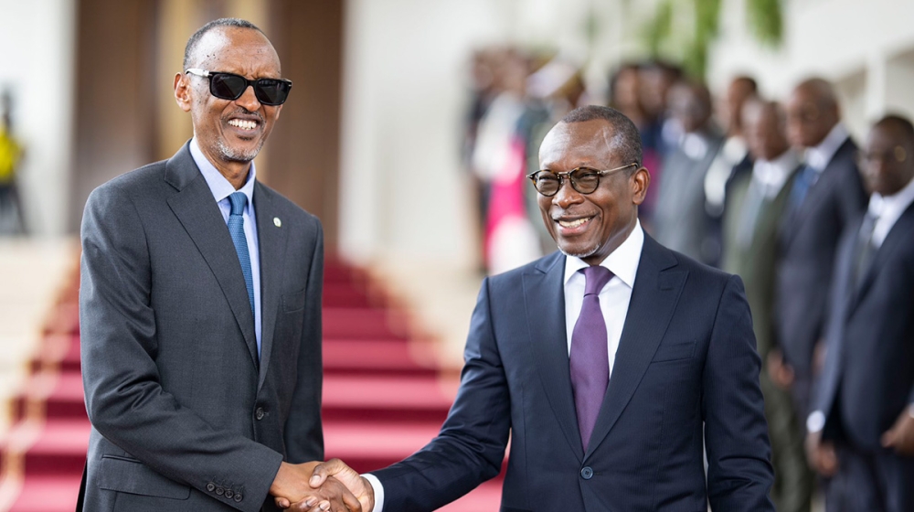 President Paul Kagame and President Patrice Talon of Benin during the state visit to Benin on Saturday, April 14. Photo by Village Urugwiro