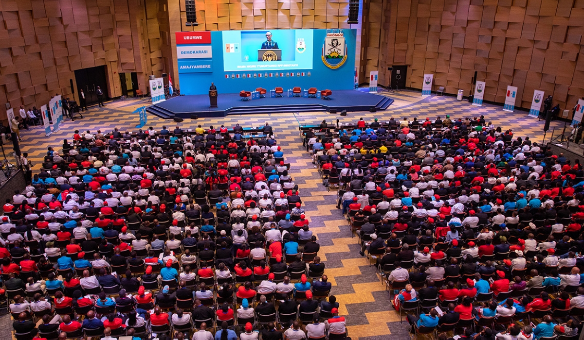 President Paul Kagame addressing the 16th National Congress of RPF-Inkotanyi on Sunday, April 2, 2023. Photo by Olivier Mugwiza
