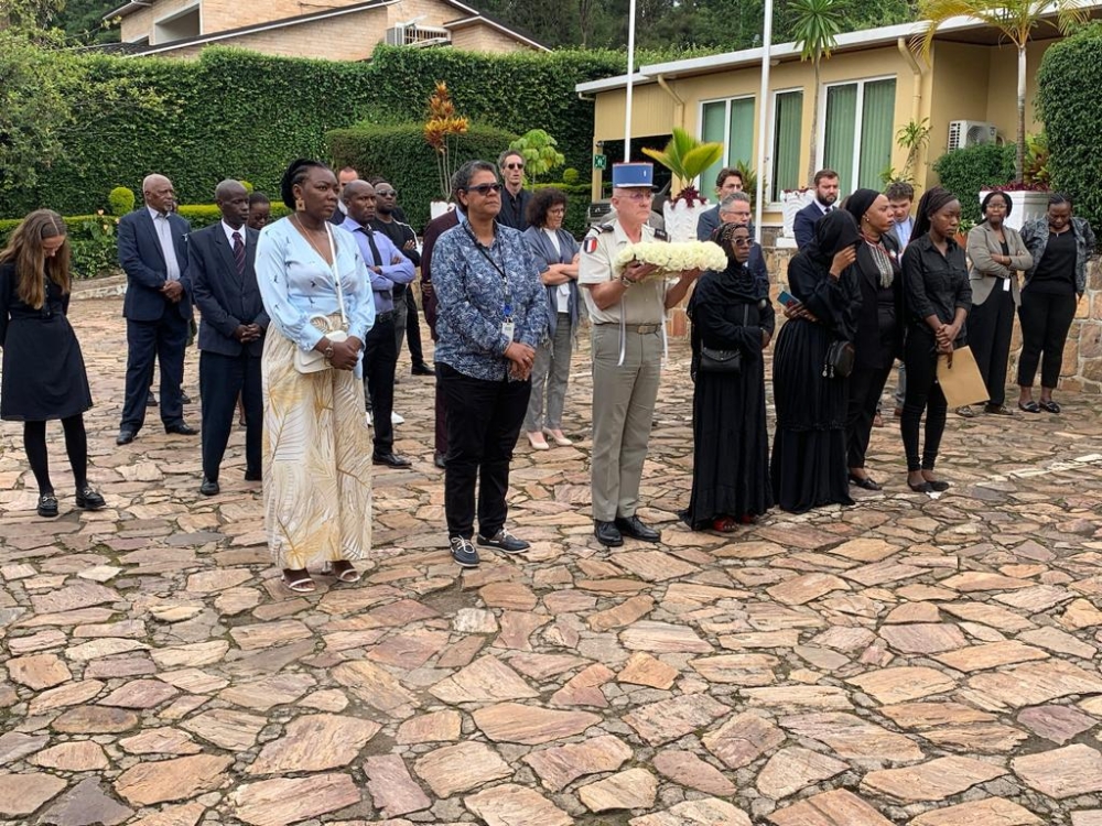 French embassy in Rwanda held a commemoration event to pay tribute to  17 employees who were killed during Genocide against Tusti in 1994. Courtesy