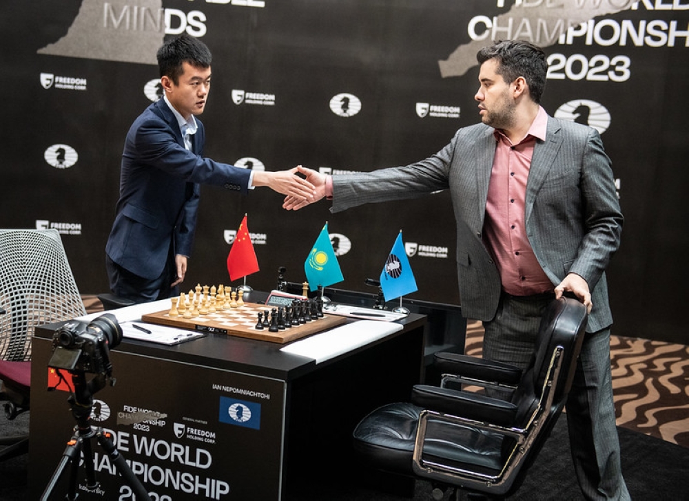 lichess.org on X: Today, the World Chess Championship 2023 is kicking off  in Kazakhstan. Follow the games in our live broadcast and play arising  positions yourself in our Thematical WCC Arenas!  /