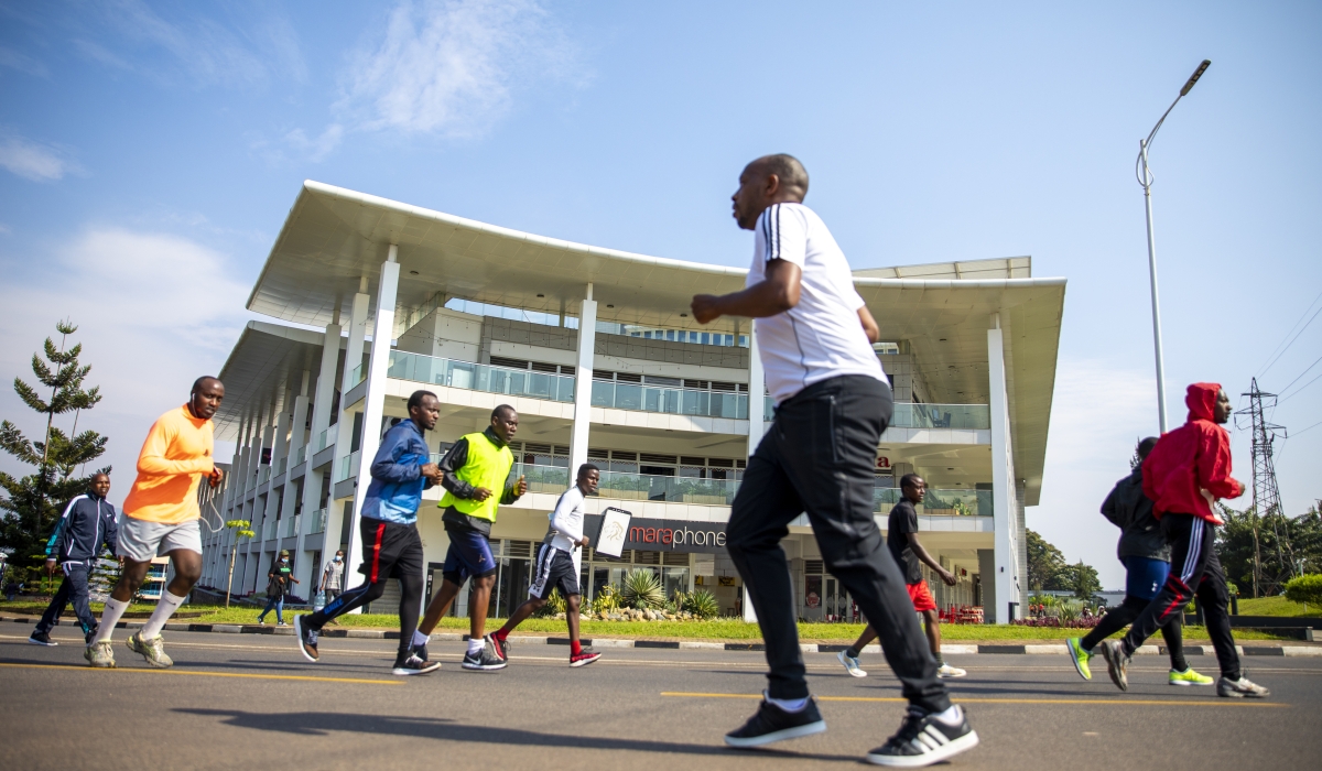 Kigali residents turned up in big numbers for the bi-monthly Car Free Day Photo by Olivier Mugwiza