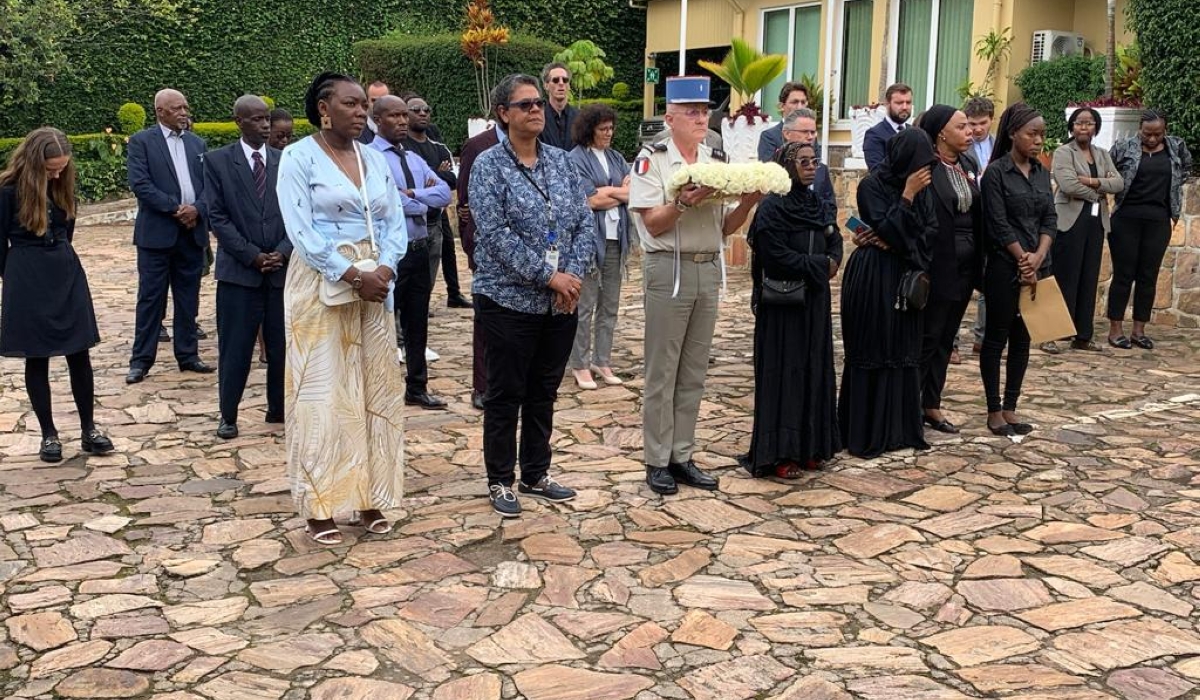 French embassy in Rwanda held a commemoration event to pay tribute to  17 employees who were killed during Genocide against Tusti in 1994. Courtesy