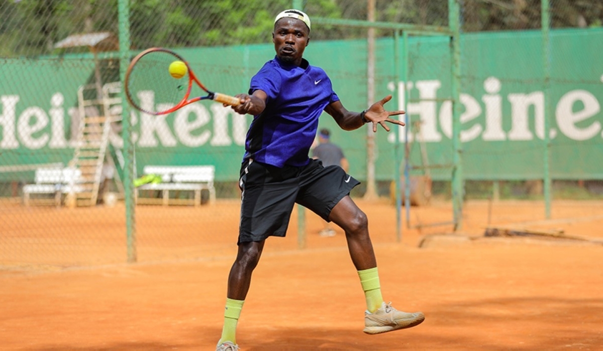 National team tennis player Etienne during a past game. The ITF World Tennis Juniors tournament, whicks off in Kigali on Monday, April 24, is one of six international competitions that Rwanda will host in 2023.  Craish Bahizi