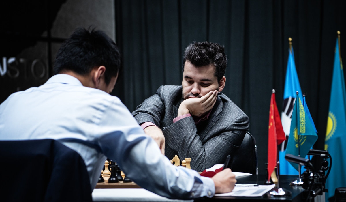 At the end of game 11, on Monday, April 24, 2023, GM Ian Nepomniachtchi said: "I can&#039;t say that I&#039;m completely satisfied with the result of today&#039;s game. But anyway in my situation, a draw is an acceptable result."