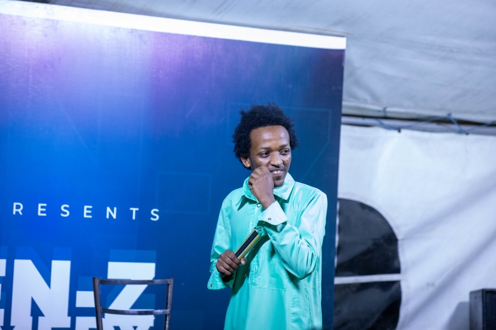 Comedian Muhinde during the previous comedy event. The next show is slated for next week. File photo