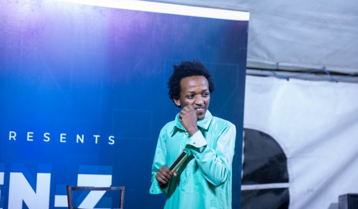 Comedian Muhinde during the previous comedy event. The next show is slated for next week. File photo