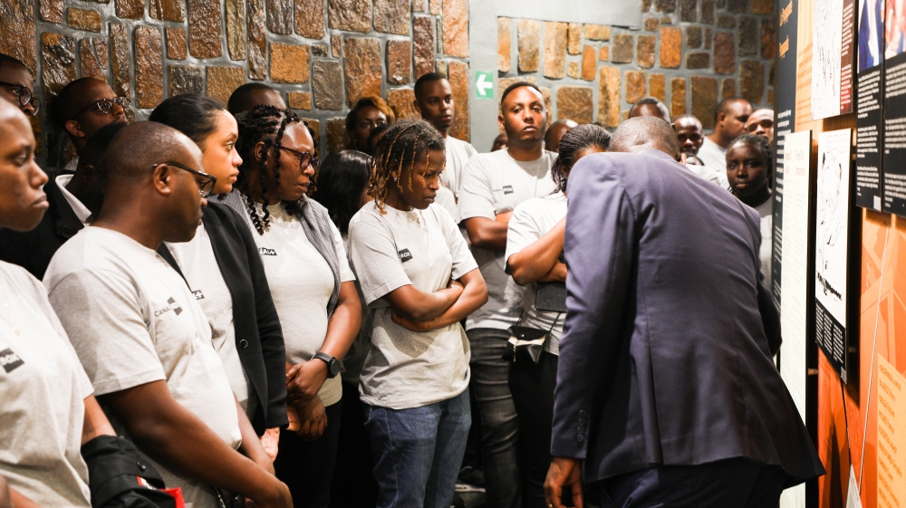 Staff members of the Vivendi Group visit Kigali Genocide Memorial and pay tribute to the victims of the 1994 Genocide against the Tutsi on Monday,
April 24. All photos: Craish Bahizi.
