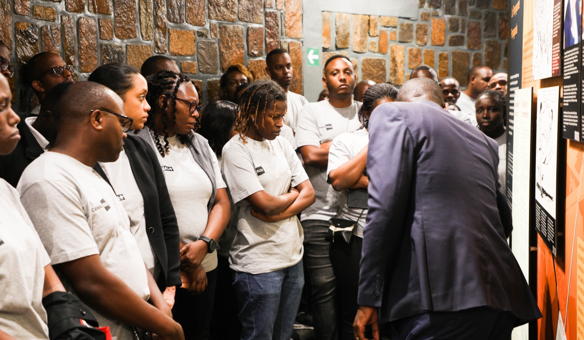 Staff members of the Vivendi Group visit Kigali Genocide Memorial and pay tribute to the victims of the 1994 Genocide against the Tutsi on Monday,
April 24. All photos: Craish Bahizi.