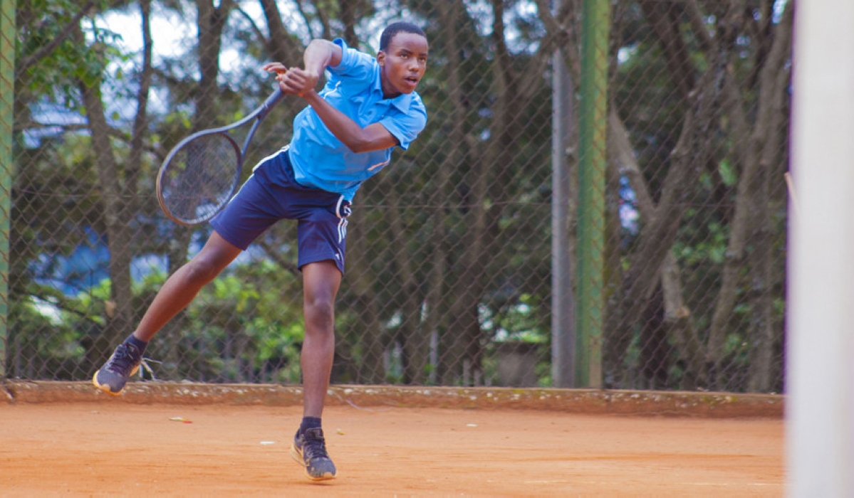 Rwandan tennis player Junior Hakizumwami will face Madagascar’s Tefy Ranja Rabarijaona in the semi-finals. Courtesy 