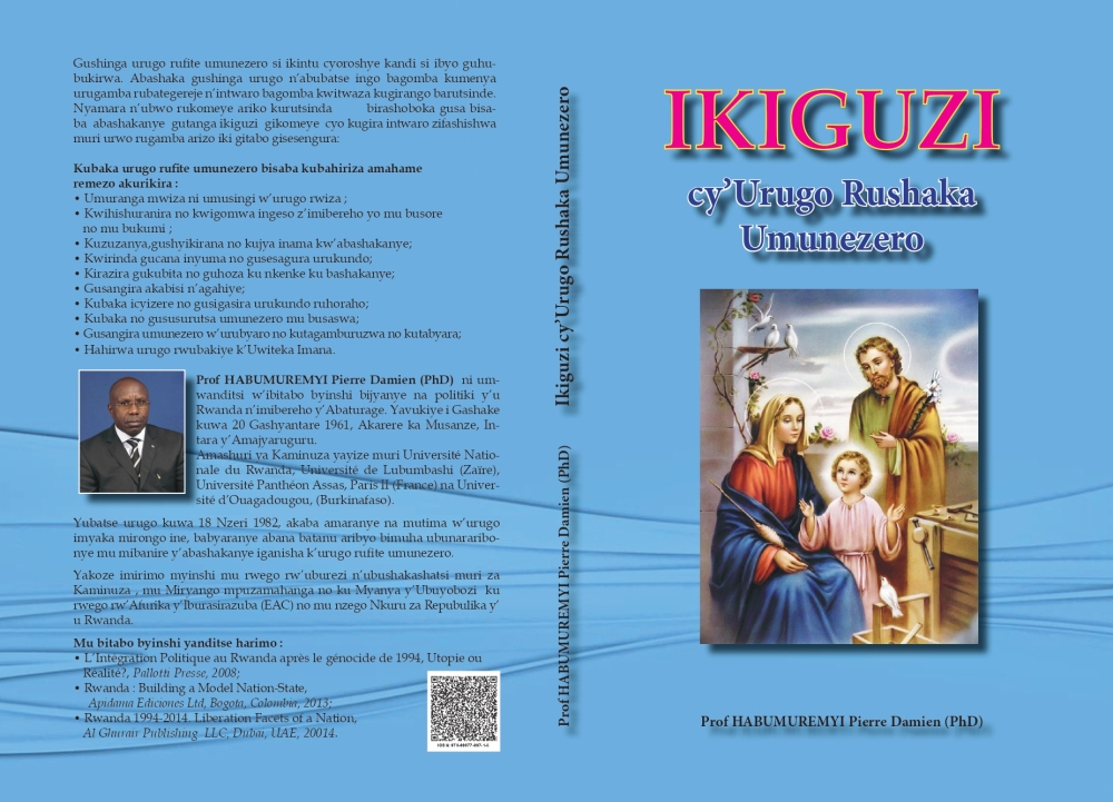 A cover page of a book published by former Prime Minister Pierre-Damien Habumuremyi about the on ‘10 principles of a happy marriage’. Courtesy