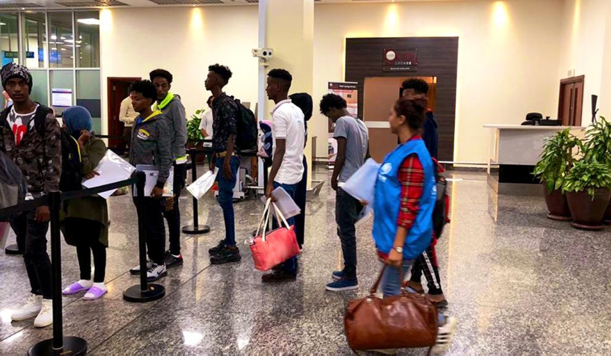 Refugees and asylum seekers from Libya arriving in Rwanda on December 10, 2021. File