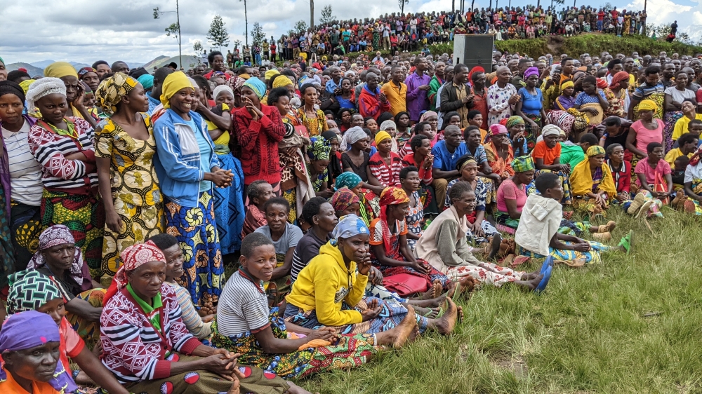 Rusizi residents attend an event where they were sensisited on the new initiative by the district authorities. Photos_Germain Nsanzimana