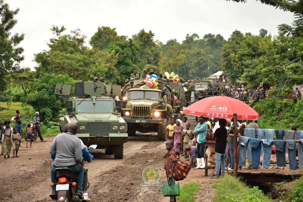 The Ugandan contingent troops under the East Africa Community Regional Force (EACRF) on Monday, May 1, 2023 deployed in Mabenga, in eastern DR Congo, completing the contingent’s deployment in the joint operation area.