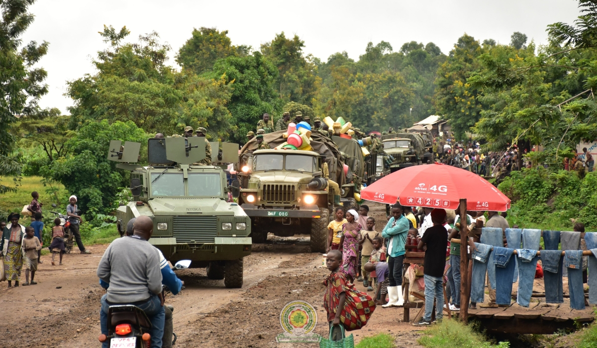 The Ugandan contingent troops under the East Africa Community Regional Force (EACRF) on Monday, May 1, 2023 deployed in Mabenga, in eastern DR Congo, completing the contingent’s deployment in the joint operation area.