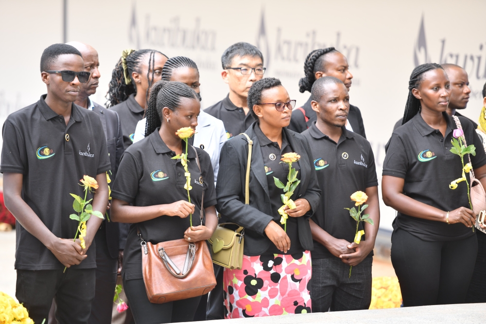 Mourners during the memorial event on Thursday. 
