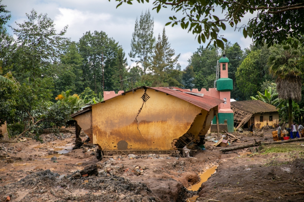 A view of some properties that were distroyed by floods. MINEMA has announced that it will resettle 9,231 people who are currently homeless after being displaced by flooding and landslides. Olivier Mugwiza