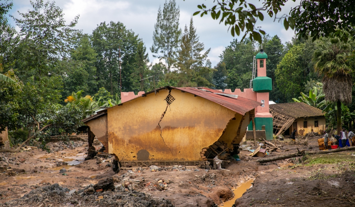 A view of some properties that were distroyed by floods. MINEMA has announced that it will resettle 9,231 people who are currently homeless after being displaced by flooding and landslides. Olivier Mugwiza