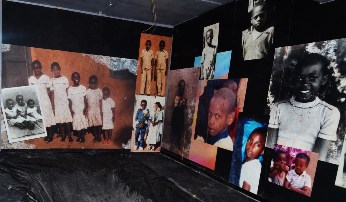 Pictures of children that were killed during the Genocide Against the Tutsi in Gikongoro. They are archived at Murambi Genocide Memorial in Nyamagabe. Sam Ngendahimana 