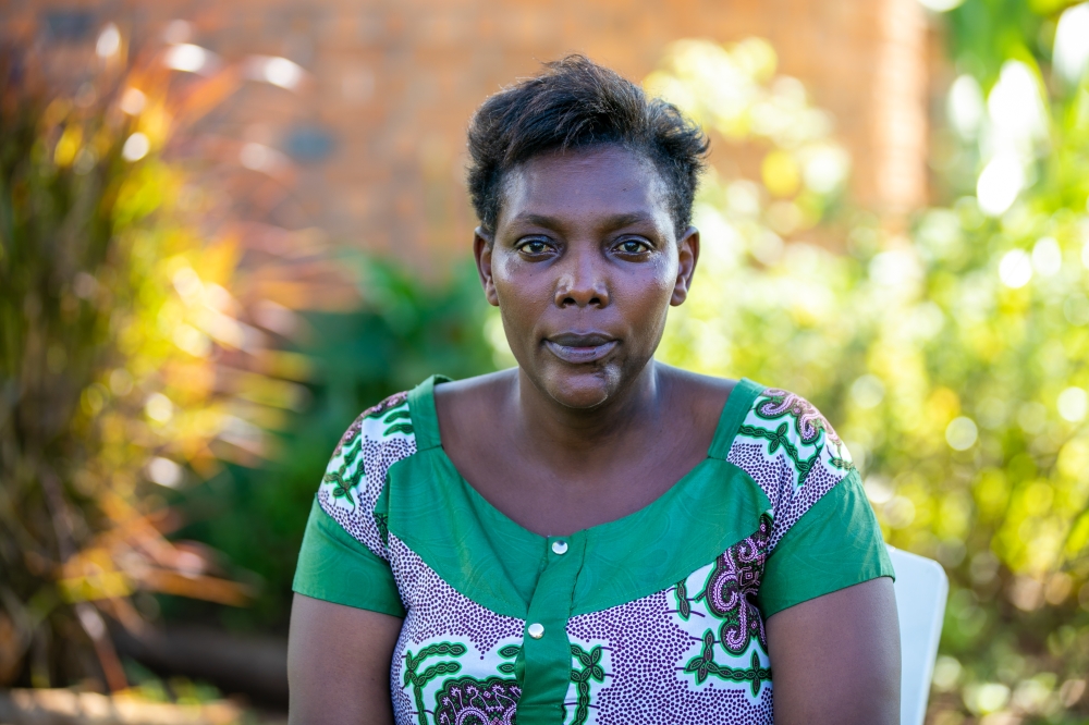Alphonsine Umutoni, a survivor of the 1994 Genocide against the Tutsi. She is currently among the women who are supported by Urugo Women’s
Opportunity Centre in Kayonza District. Photo: Olivier Mugwiza.