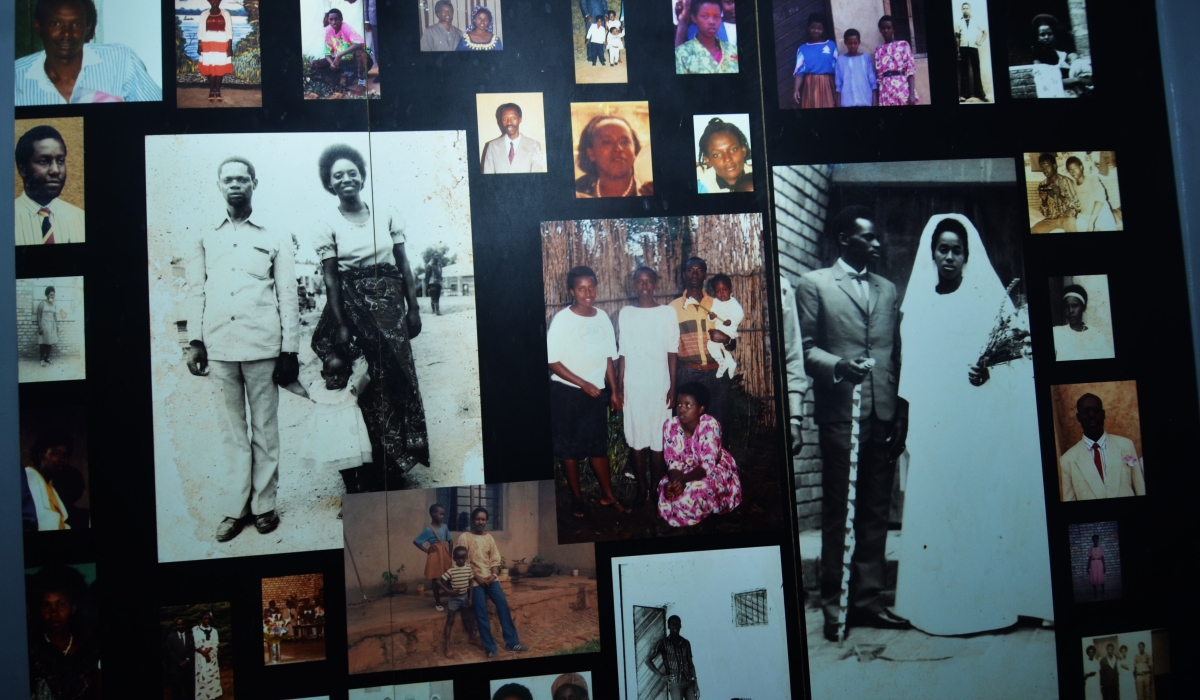 Pictures of victims of 1994 Genocide archived inside Murambi Genocide Memorial in Nyamagabe (Sam Ngendahimana.
