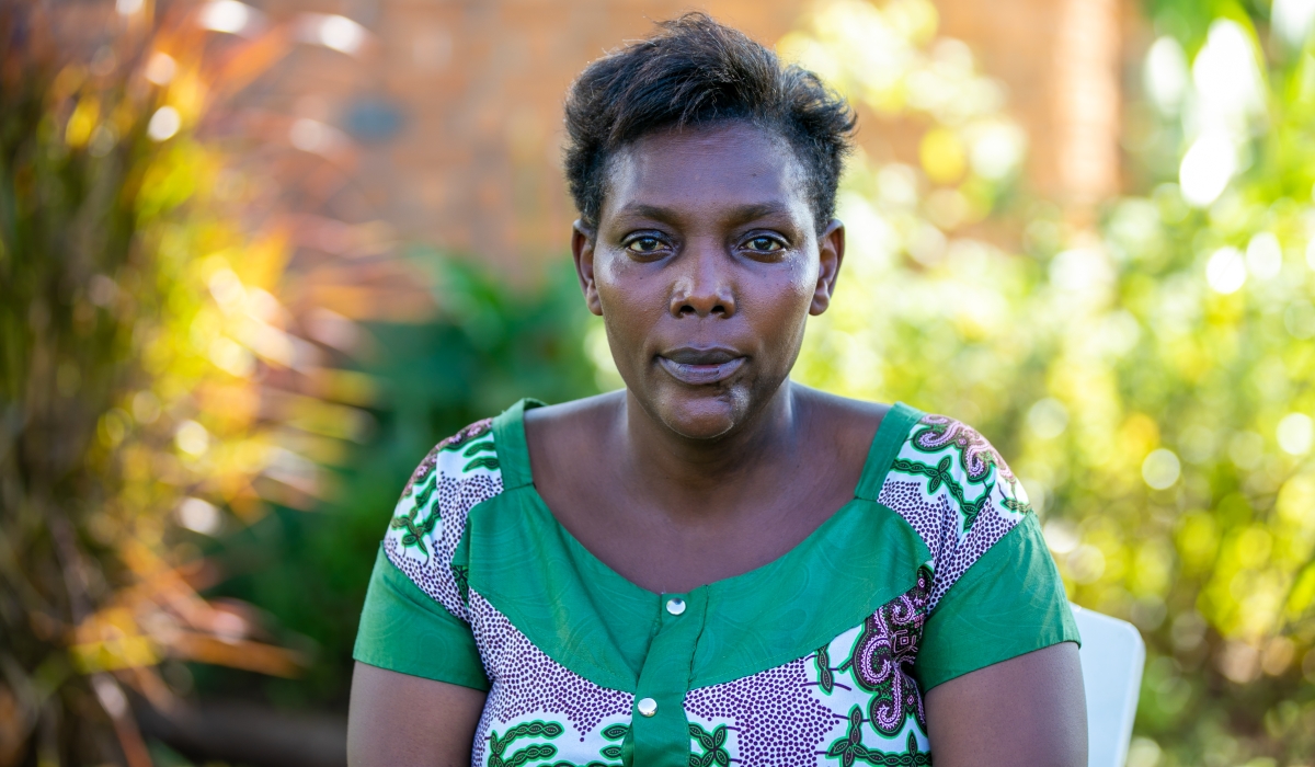 Alphonsine Umutoni, a survivor of the 1994 Genocide against the Tutsi. She is currently among the women who are supported by Urugo Women’s
Opportunity Centre in Kayonza District. Photo: Olivier Mugwiza.